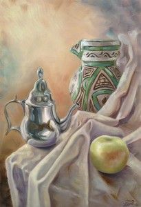 Manzana tetera y jarra